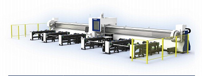 Трубный лазерный станок с тремя патронами и боковой загрузкой для тяжёлых труб MK-T3C в Тамбове