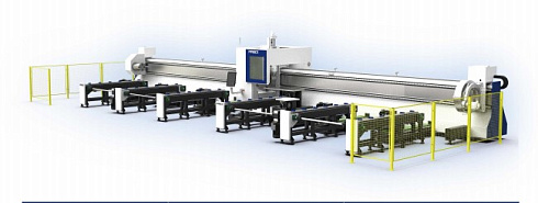 Трубный лазерный станок с тремя патронами и боковой загрузкой для тяжёлых труб MK-T3C в Тамбове